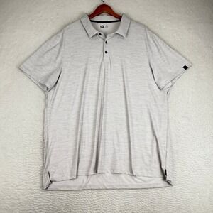 VRST Polo Shirt Mens XXL Gray Golf Casual‎ Dot Print Short Sleeve
